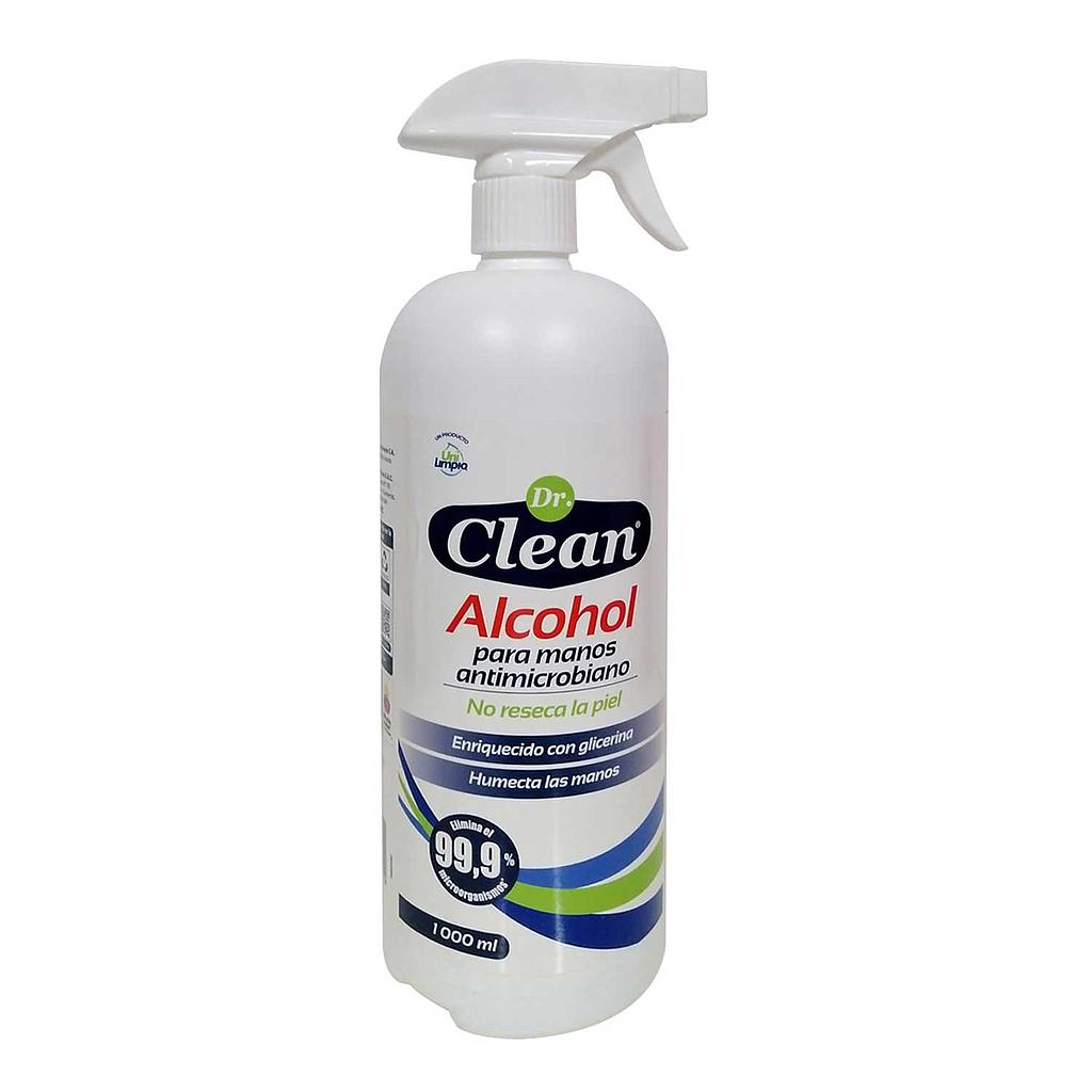 ALCOHOL ANTIBACTERIAL PARA MANOS DR CLEAN  SPRAY 1000ML SPRAY