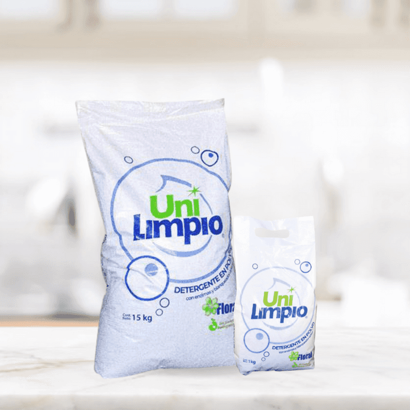 DETERGENTE EN POLVO UNILIMPIO 15 KG FLORAL