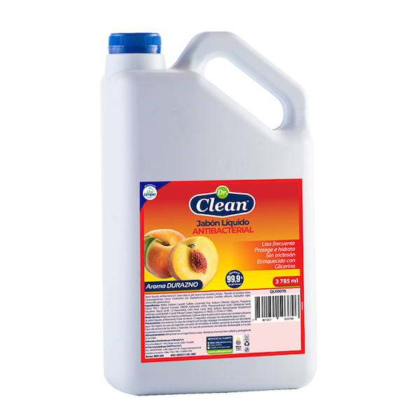 JABON LIQUIDO ANTIBACTERIAL DR CLEAN DURAZNO GALON