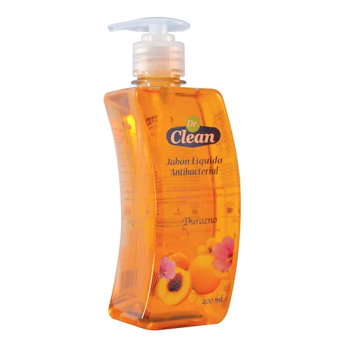 JABON LIQUIDO ANTIBACTERIAL DR CLEAN DURAZNO VALVULA 400ML
