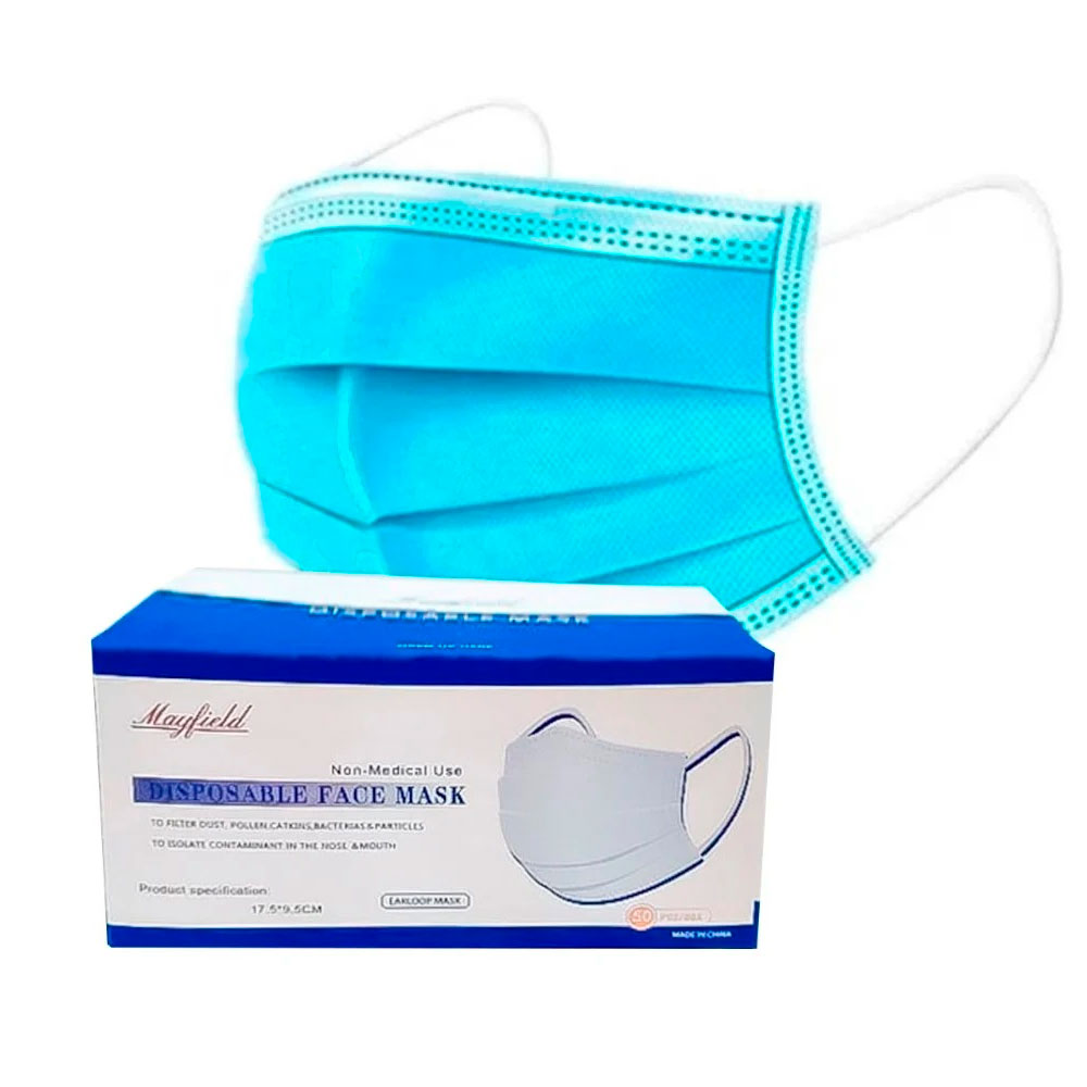 MASCARILLA QUIRURGICA CELESTE CAJA X50 UND