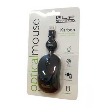 MOUSE MINI OPTICO RETRACTIL ALAMBRICO KMO-113