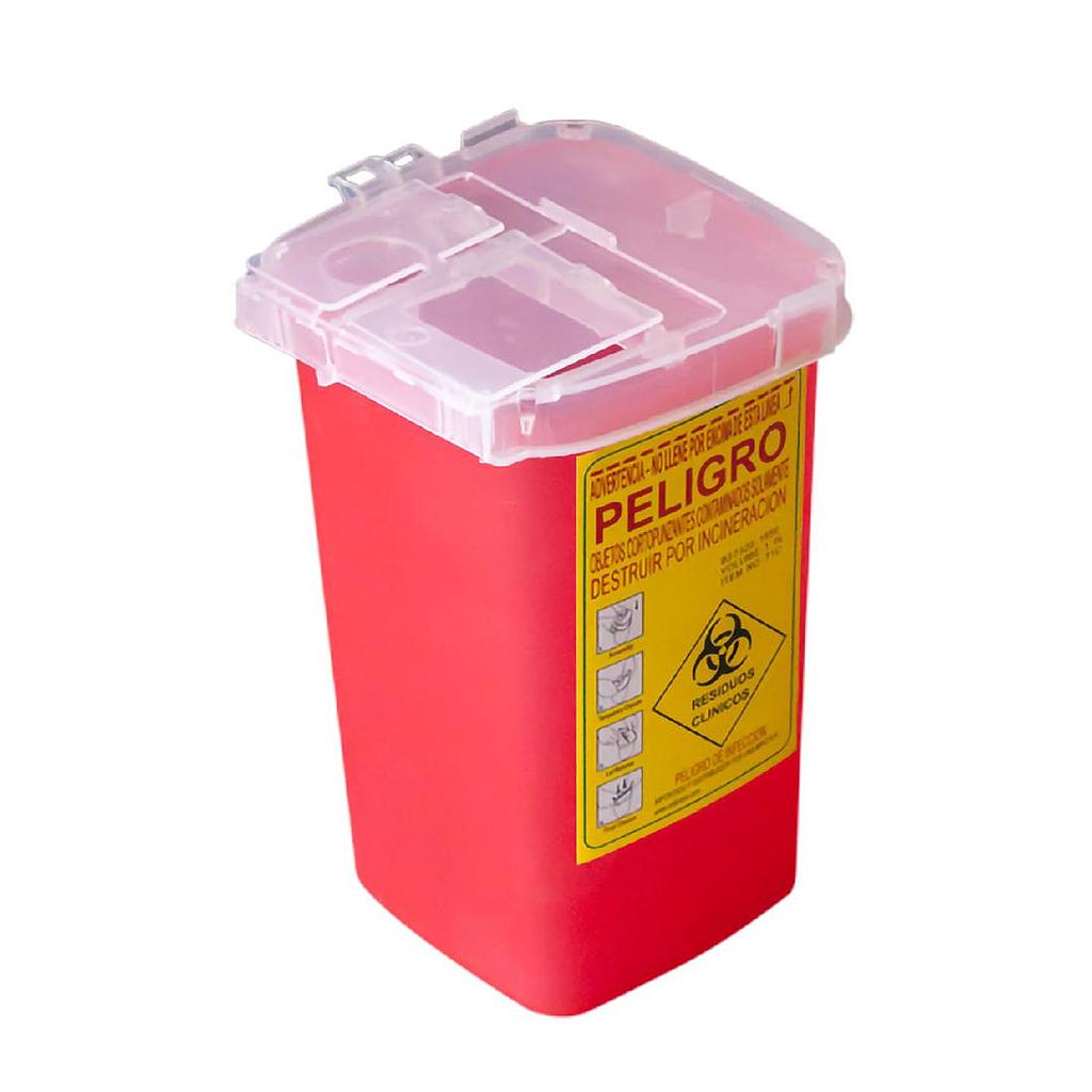 RECIPIENTE RESIDUOS CORTO PUNZANTES ROJO 1 LT.