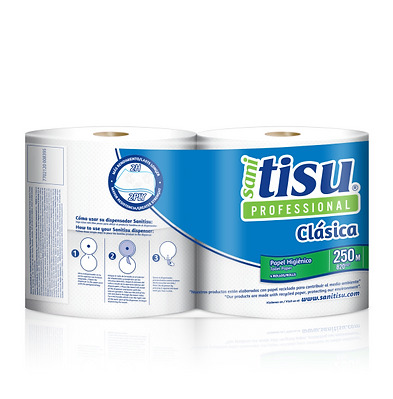 PAPEL HIGIENICO SANITISU 250M PAQ.X4