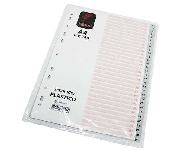 SEPARADOR PLASTICO PAQ.X10 BLANCO