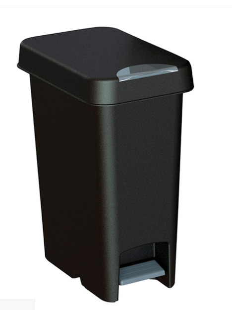 CONTENEDOR RESIDUOS NEGRO CON PEDAL 10 L